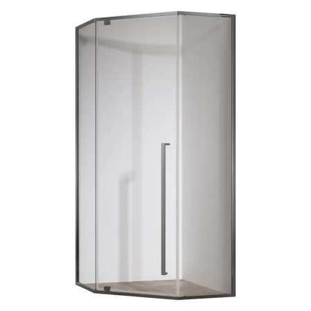 Душова кабіна SR-SC-06-TR-07/90x90x200/без піддону/прозоре скло/Easy Clean/8мм/GRAPHITE (KR5366)